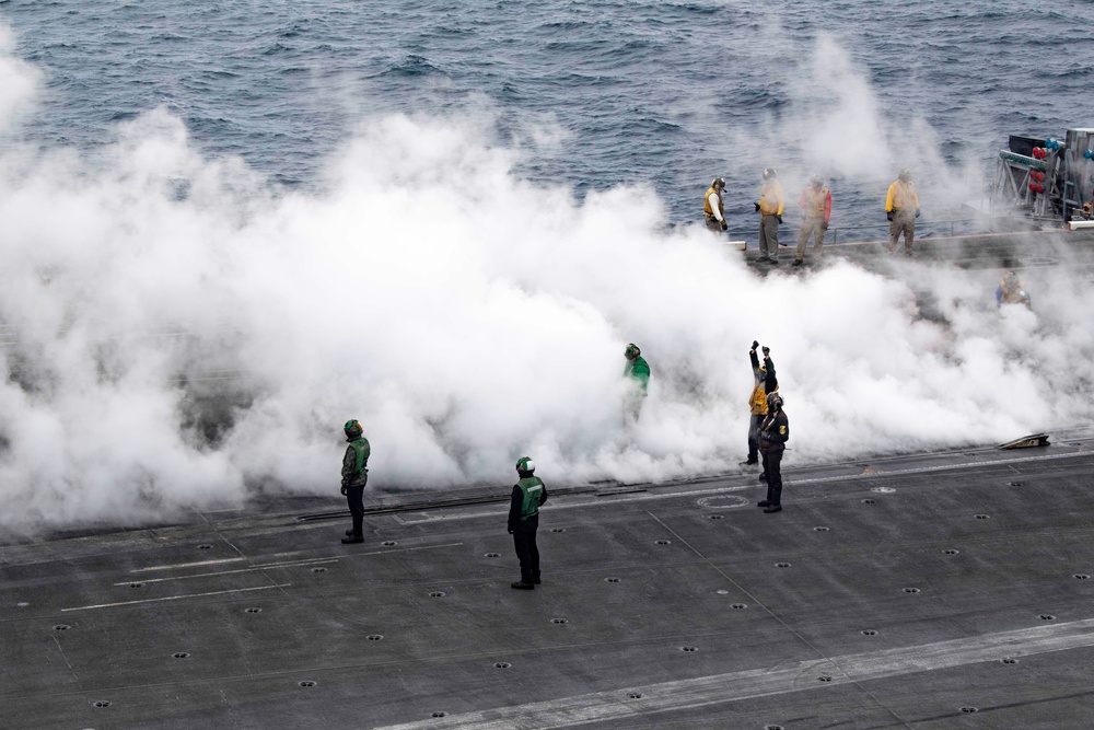 CVW-11 Squadrons Fly Off from Theodore Roosevelt