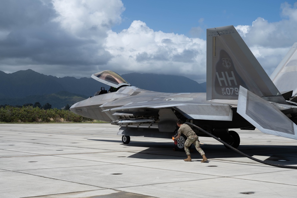 AMC refuels 199th Fighter Squadron during JPMRC 25-01