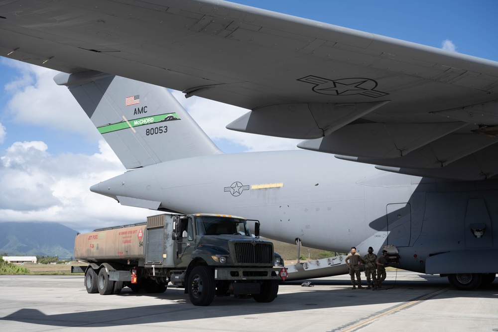 AMC refuels 199th Fighter Squadron during JPMRC 25-01