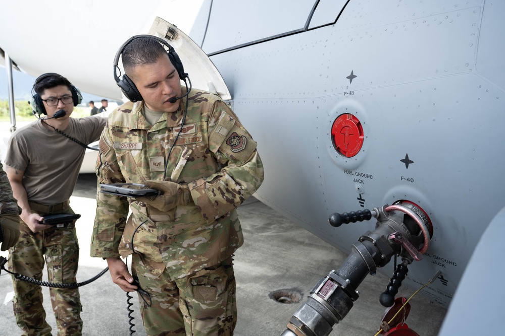 AMC refuels 199th Fighter Squadron during JPMRC 25-01