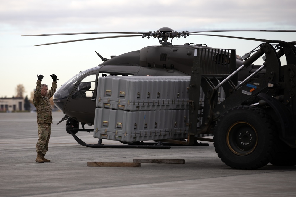 Alaska Army National Guardsmen prep Lakota helicopters for movement to Southwest border