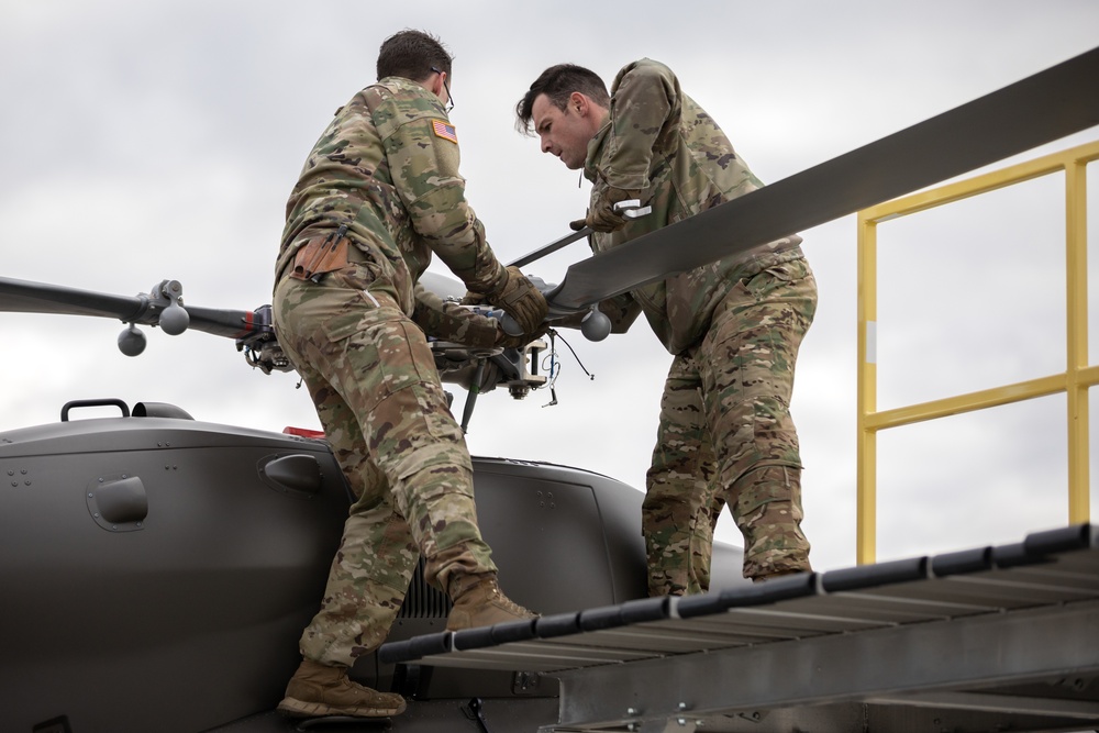 Alaska Army National Guardsmen prep Lakota helicopters for movement to Southwest border