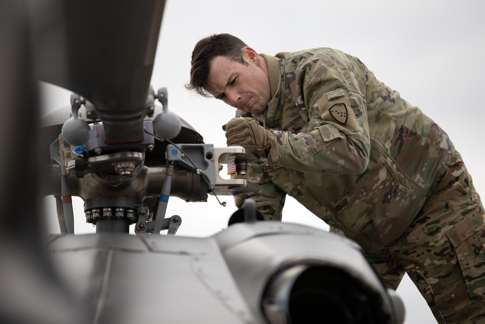 Alaska Army National Guardsmen prep Lakota helicopters for movement to Southwest border