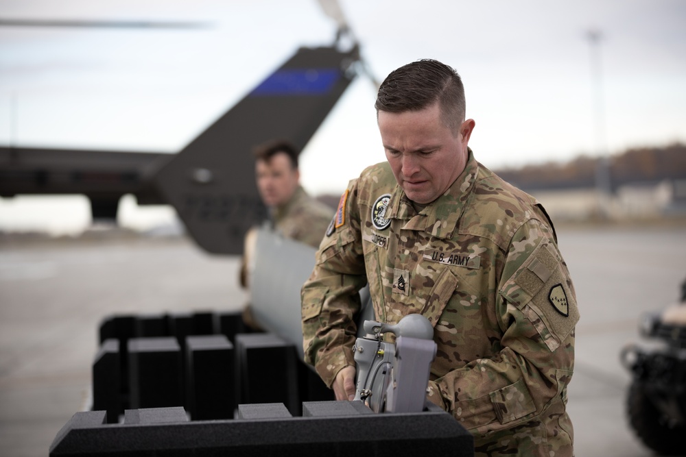 Alaska Army National Guardsmen prep Lakota helicopters for movement to Southwest border