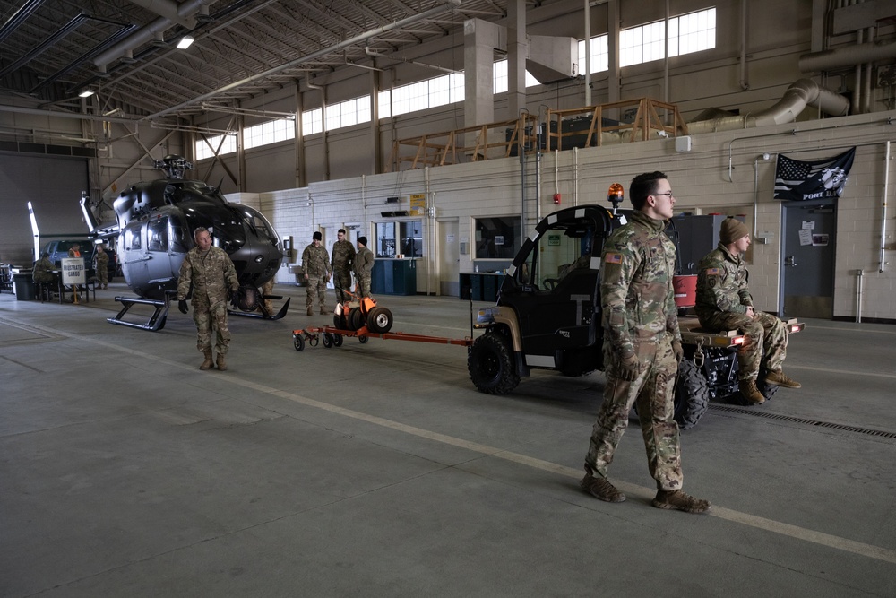 Alaska Army National Guardsmen prep Lakota helicopters for movement to Southwest border