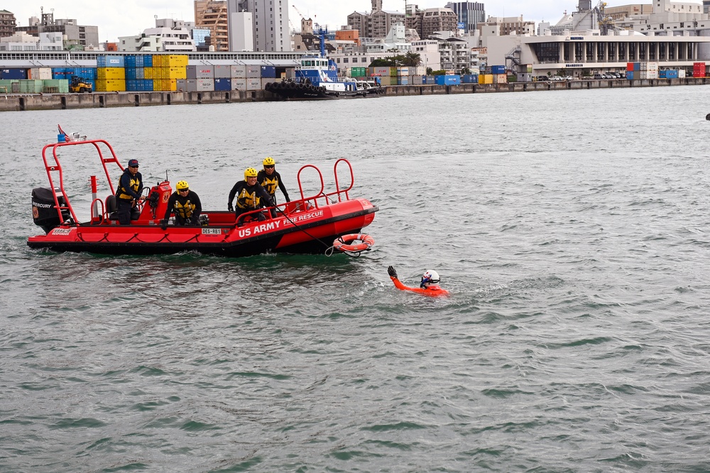 U.S. Army Garrison Okinawa Firefighters Host Joint Water Rescue Training Event