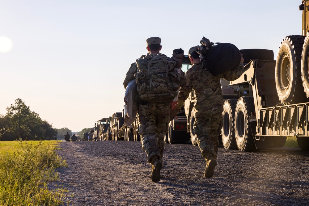 Louisiana National Guard Soldiers stage at the 7th Special Forces Group (Airborne)