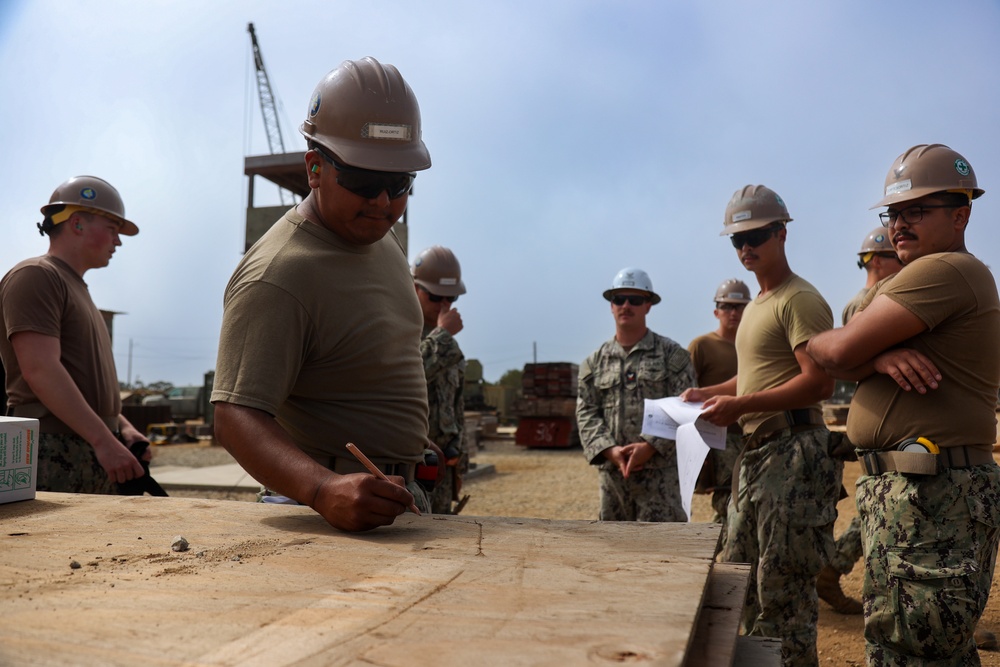 NMCB 4 Seabees Practice Building SEAHuts