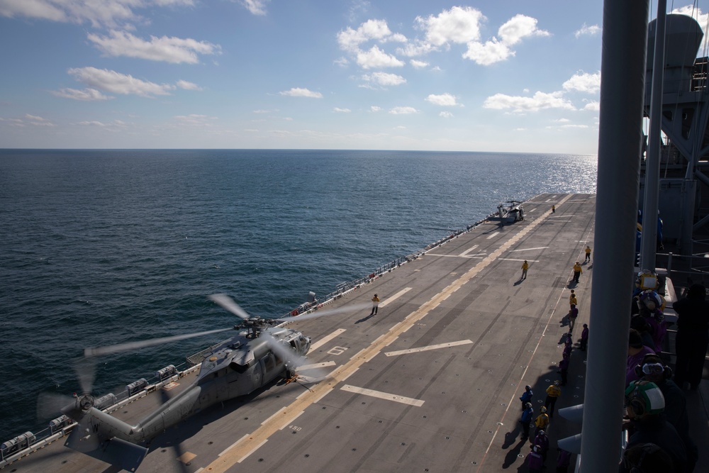 Flight Operations onboard USS Iwo Jima