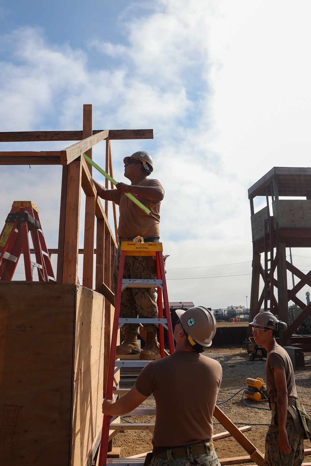 NMCB 4 Seabees Practice Building SEAHuts