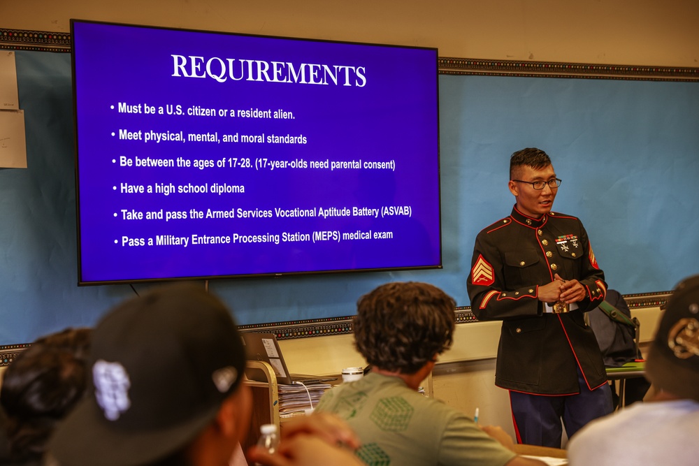 15th MEU Supports Recruiting Mission at Milpitas High School during San Francisco Fleet Week 2024