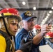 USS Ronald Reagan (CVN 76) Sailors conduct training during a general quarters drill