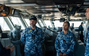 USS Ronald Reagan (CVN 76) hosts a tour for Australian air force service members