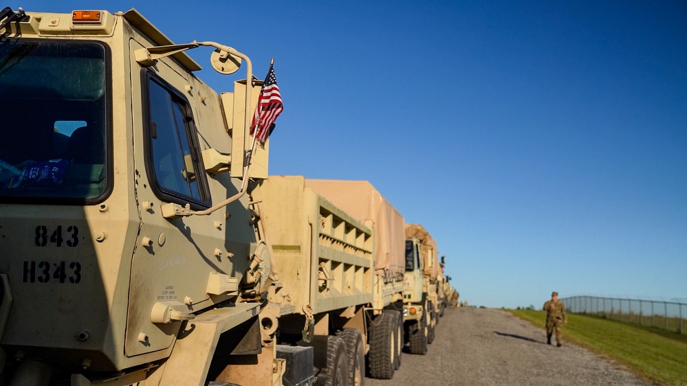 Louisiana National Guard Soldiers stage at the 7th Special Forces Group (Airborne)