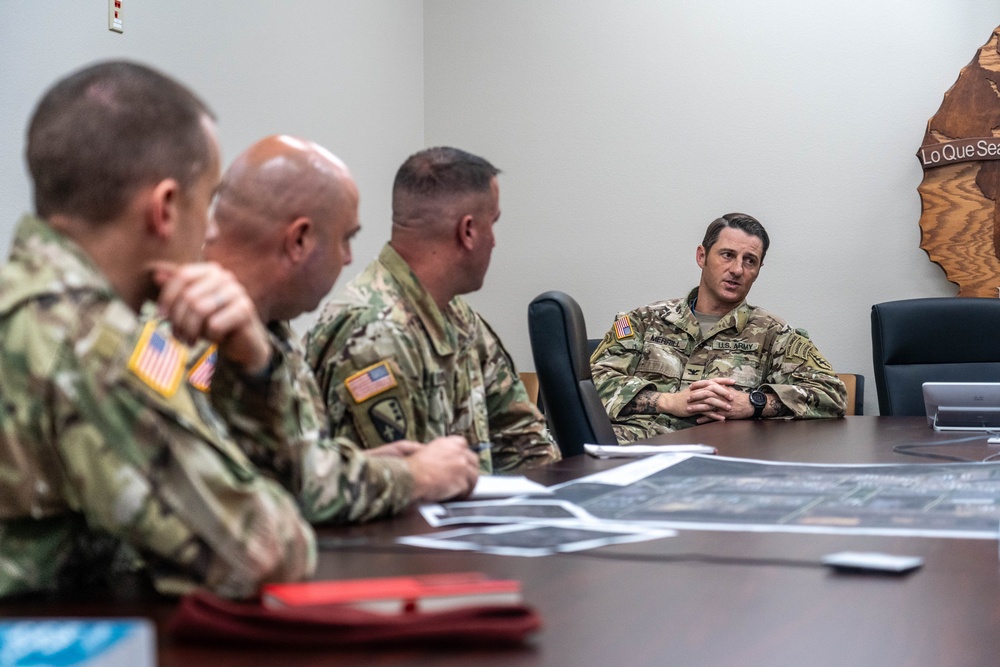 Louisiana National Guard Soldiers stage at the 7th Special Forces Group (Airborne)