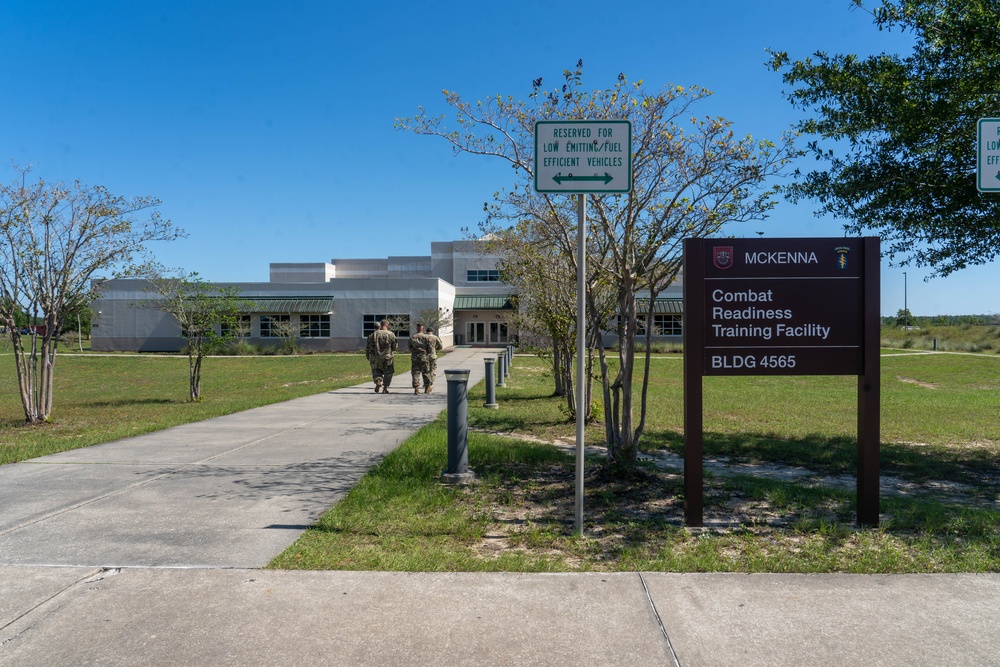 Louisiana National Guard Soldiers stage at the 7th Special Forces Group (Airborne)