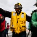Sailors Simulate Fighting a Fuel Fire Aboard USS George Washington