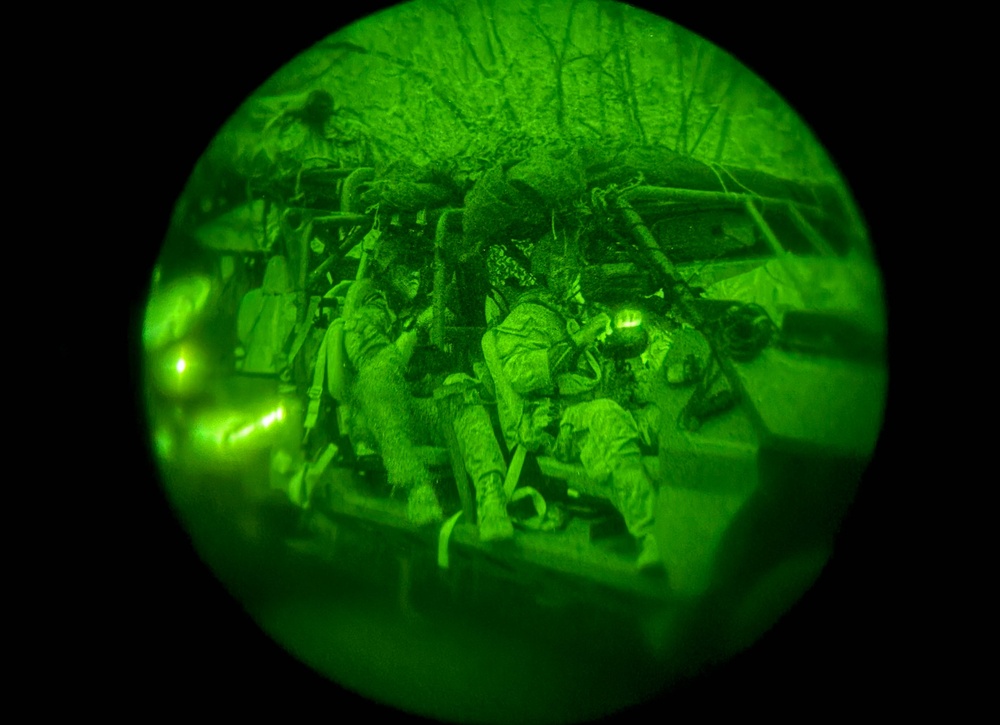 U.S. Army Soldiers conduct night operations during JPMRC 25-01