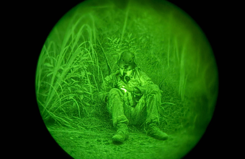 U.S. Army Soldiers conduct night operations during JPMRC 25-01