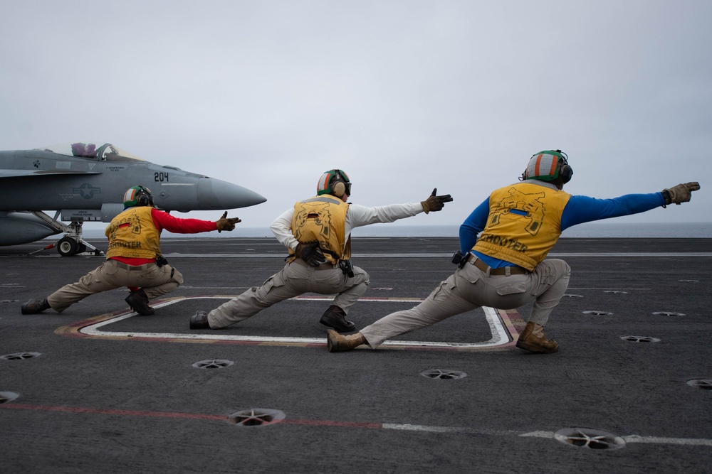 CVW-11 Squadrons Fly Off from Theodore Roosevelt