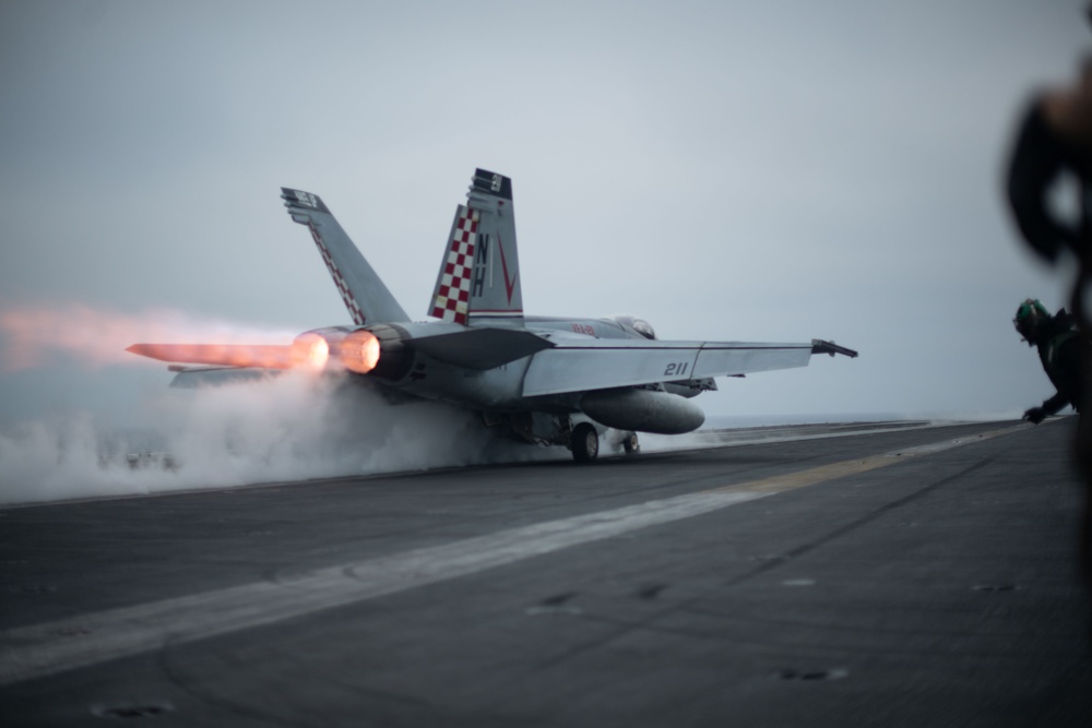 CVW-11 Squadrons Fly Off from Theodore Roosevelt