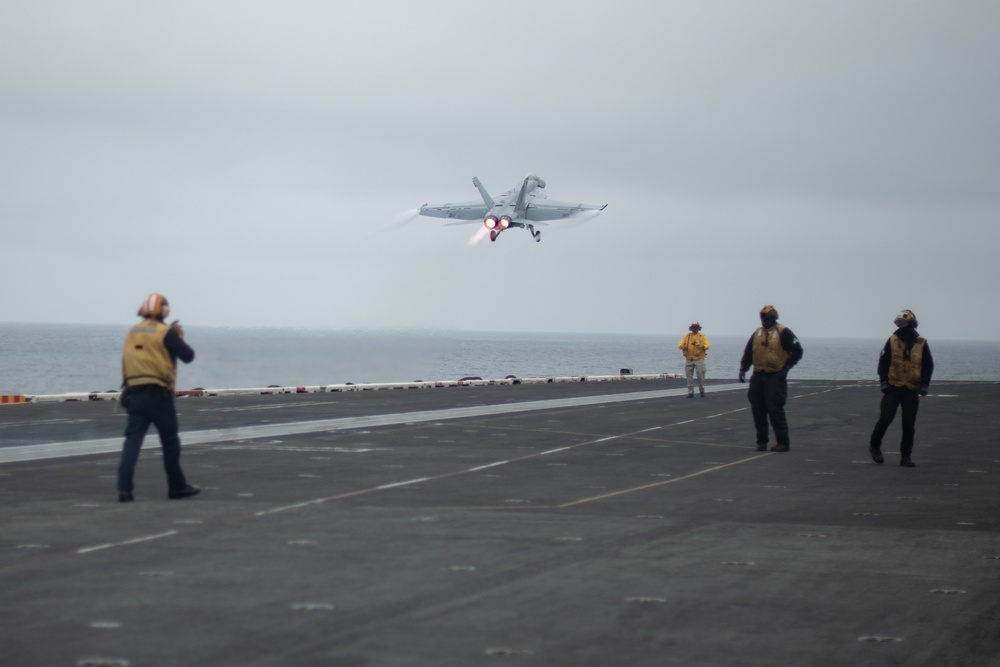 CVW-11 Squadrons Fly Off from Theodore Roosevelt