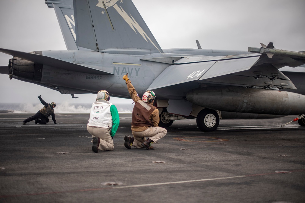 CVW-11 Squadrons Fly Off from Theodore Roosevelt