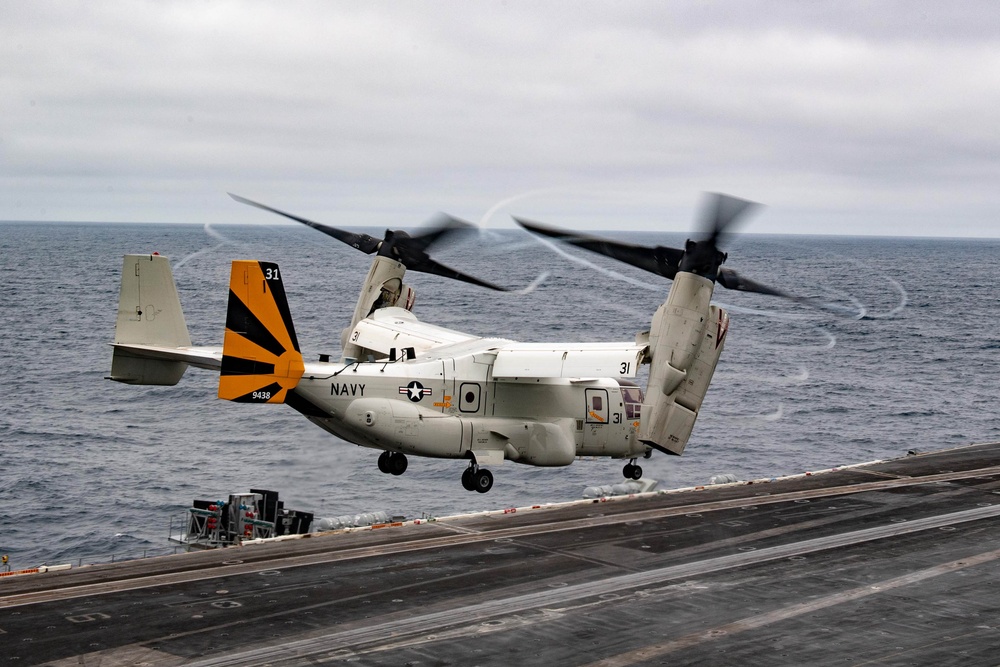 Osprey Takes Off from Theodore Roosevelt