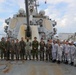 Military personnel from participating nations attend a medical presentation aboard the USS Howard during Sama Sama 2024