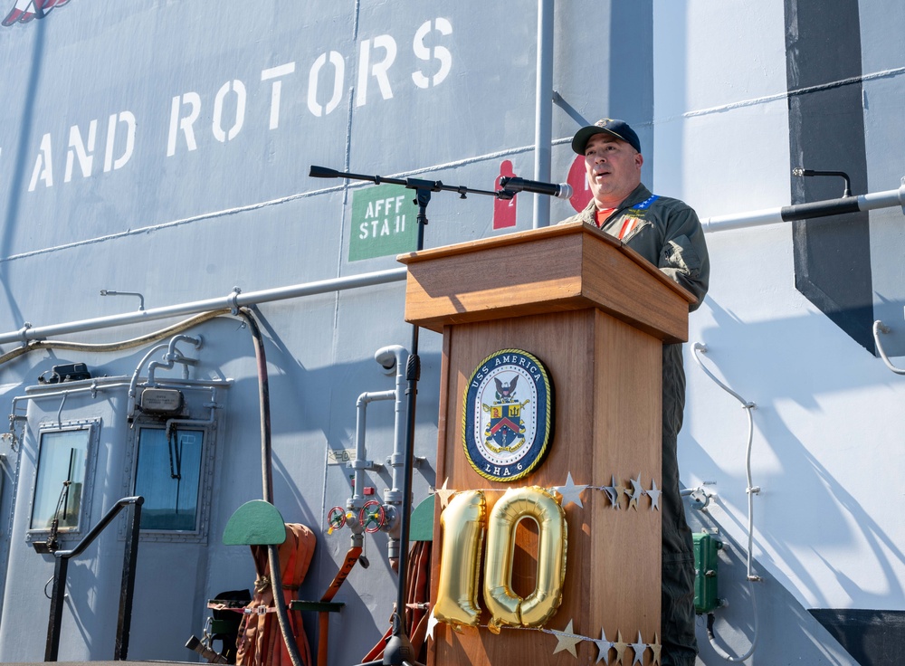 USS America (LHA 6) Celebrates 10 Commissioning Anniversary