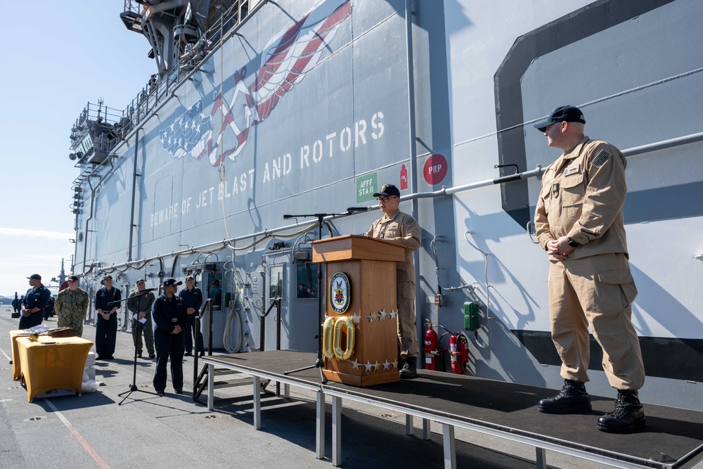 USS America (LHA 6) Celebrates 10 Commissioning Anniversary