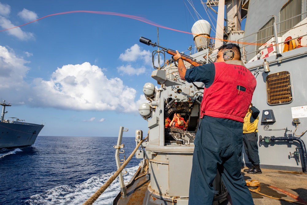 Replenishment-at-Sea aboard the USS Cole