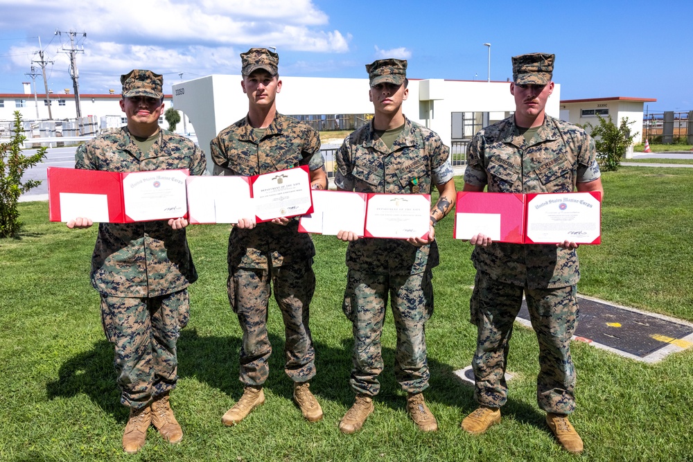 Marines Awarded the Navy and Marine Corps Achievement Medal for Life Saving Actions