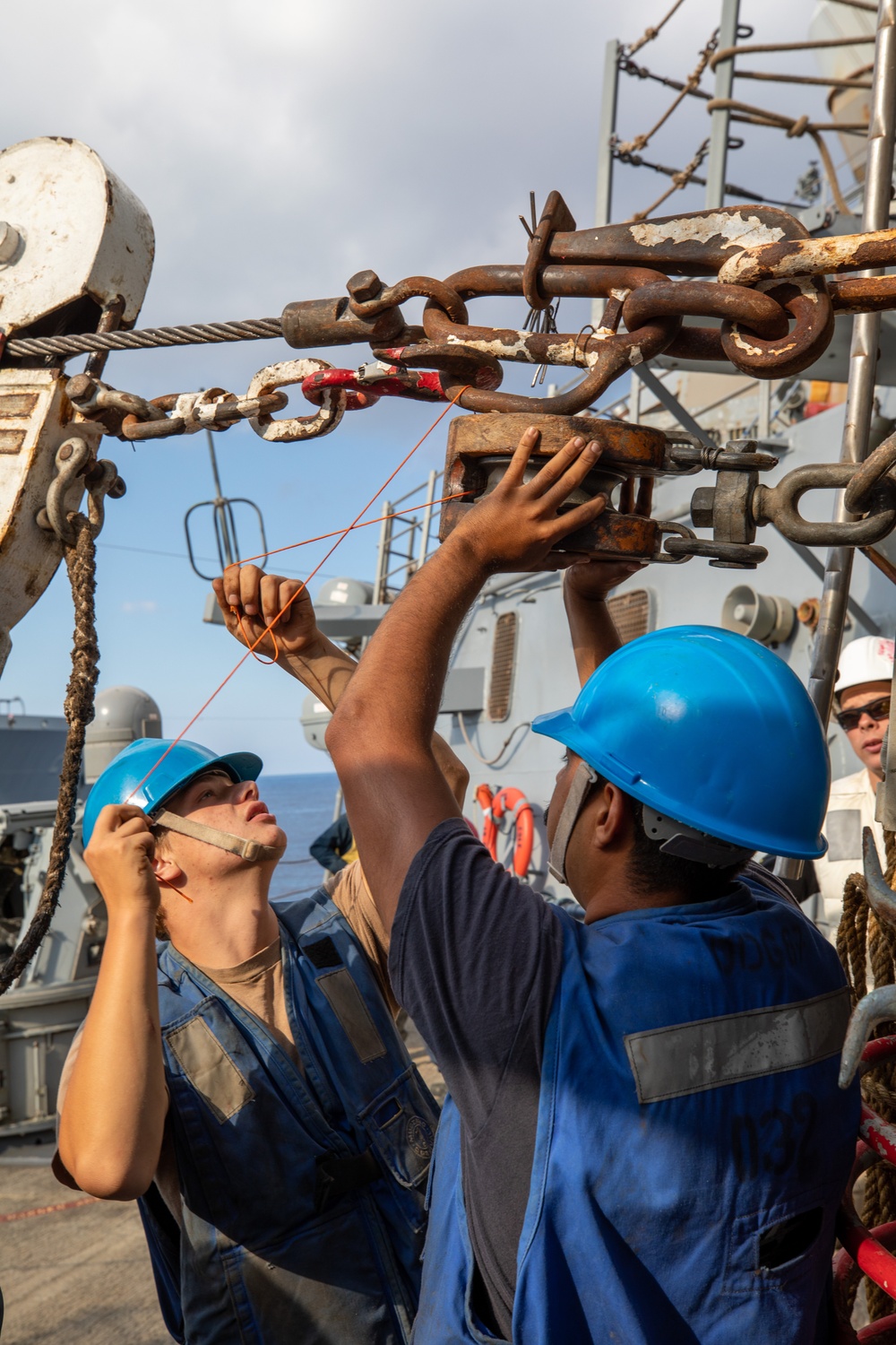 Replenishment-at-Sea aboard the USS Cole