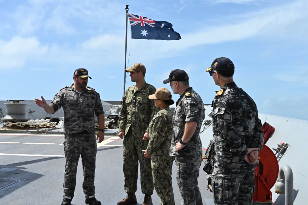 HMAS Sydney Port Visit to White Beach Naval Facility