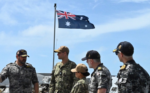 HMAS Sydney Port Visit to White Beach Naval Facility