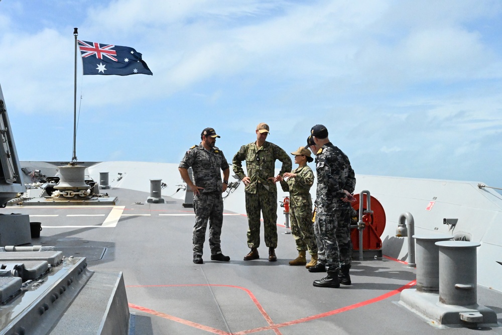 HMAS Sydney Port Visit to White Beach Naval Facility