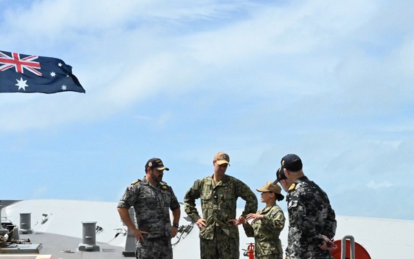 HMAS Sydney Port Visit to White Beach Naval Facility