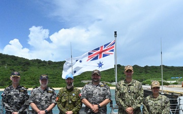 HMAS Sydney Port Visit to White Beach Naval Facility