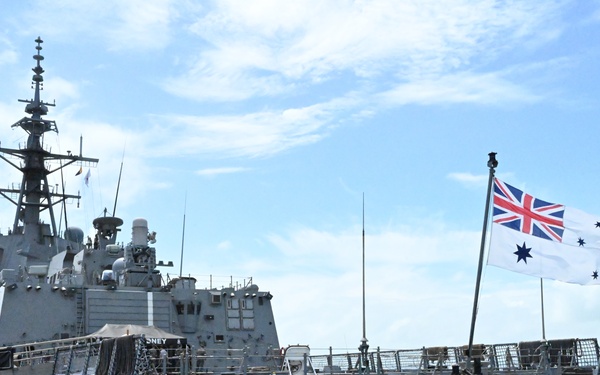 HMAS Sydney Port Visit to White Beach Naval Facility
