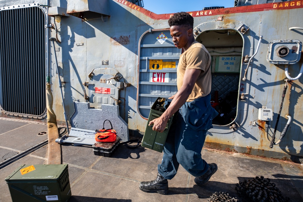 Routine Maintenance aboard the USS Cole