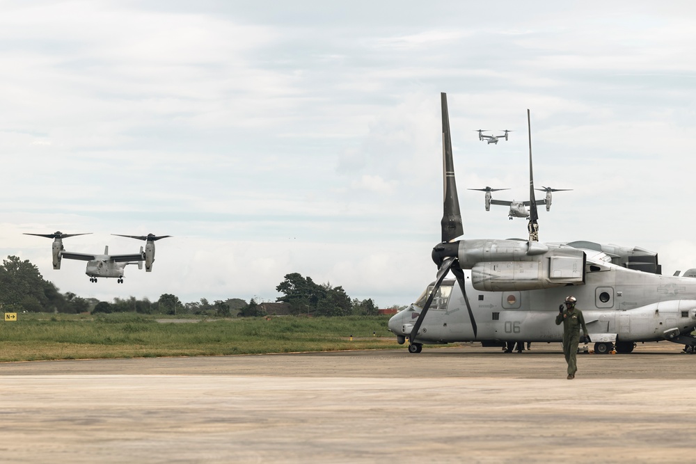 U.S., Philippine Marines Finish loading MV-22 Ospreys in Laoag to Support Relief Efforts Alongside Philippine Allies