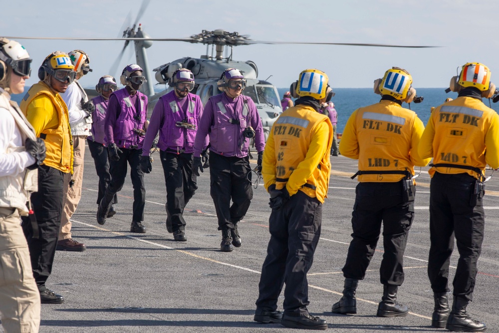 Flight Operations onboard USS Iwo Jima