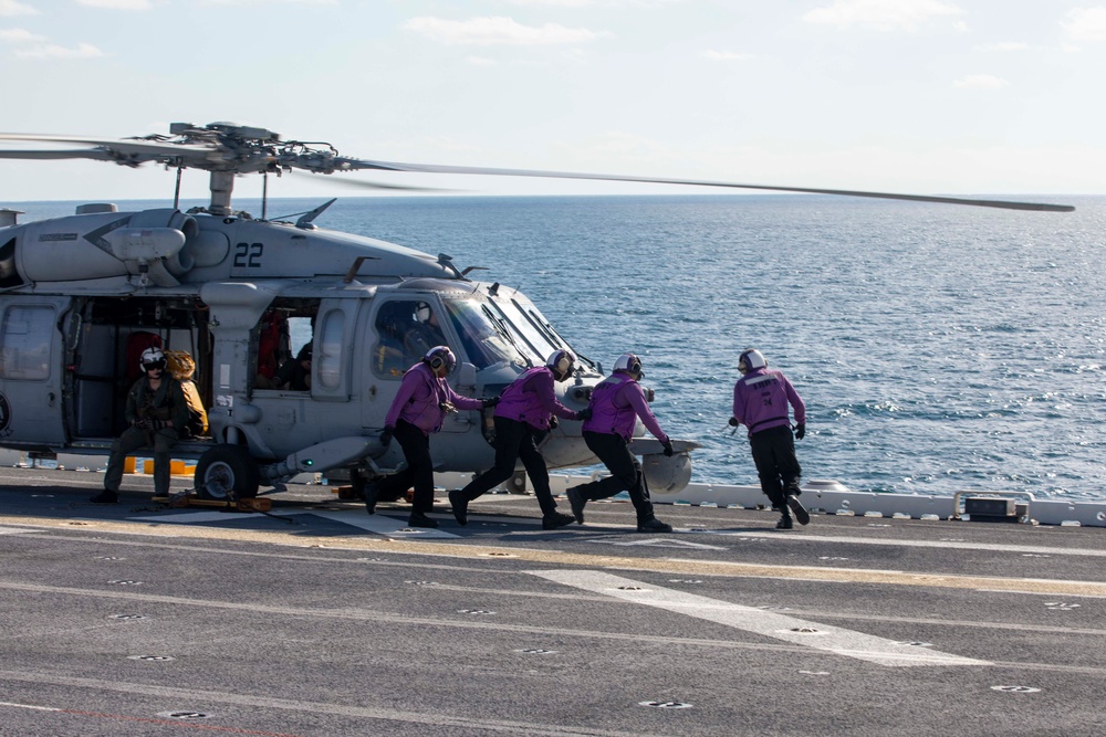 Flight Operations onboard USS Iwo Jima