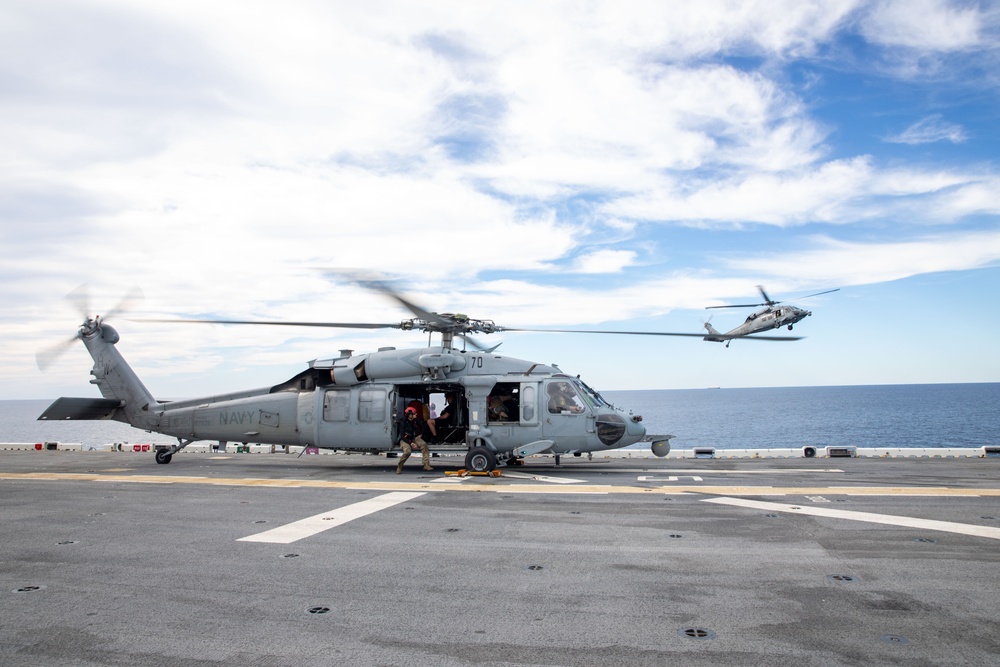 Flight Operations onboard USS Iwo Jima