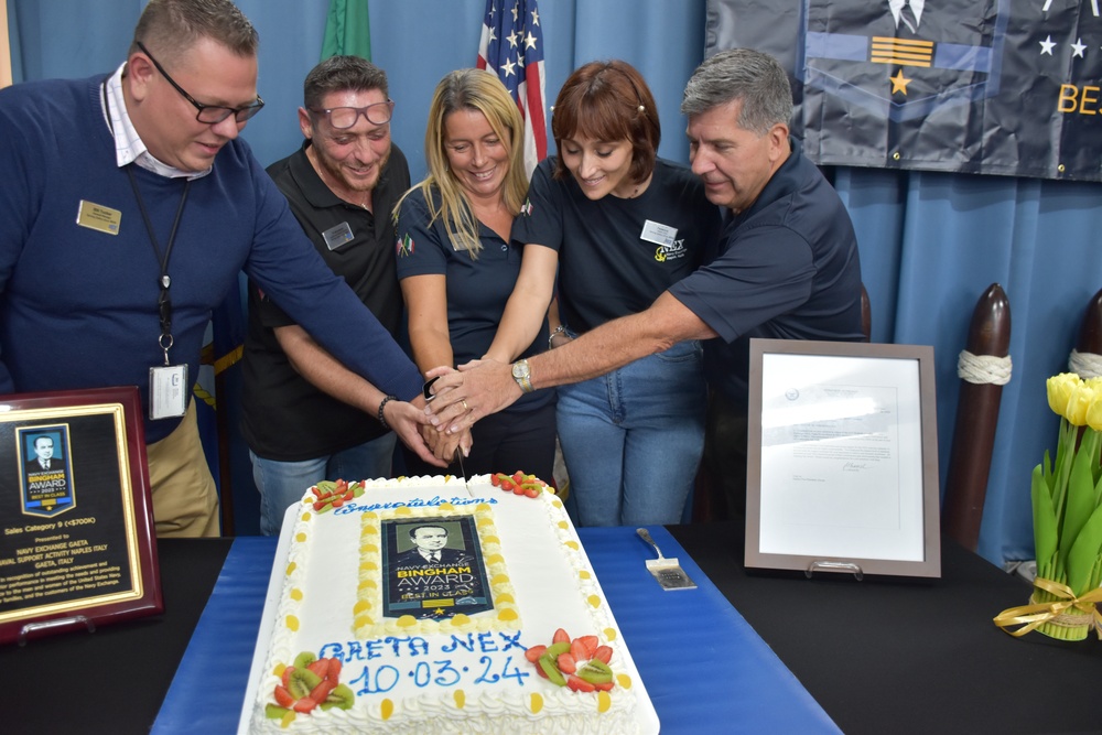 Navy Exchange Gaeta Receives its 2023 Bingham Award