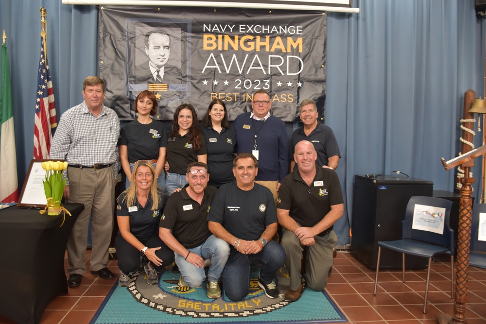 Navy Exchange Gaeta Receives its 2023 Bingham Award