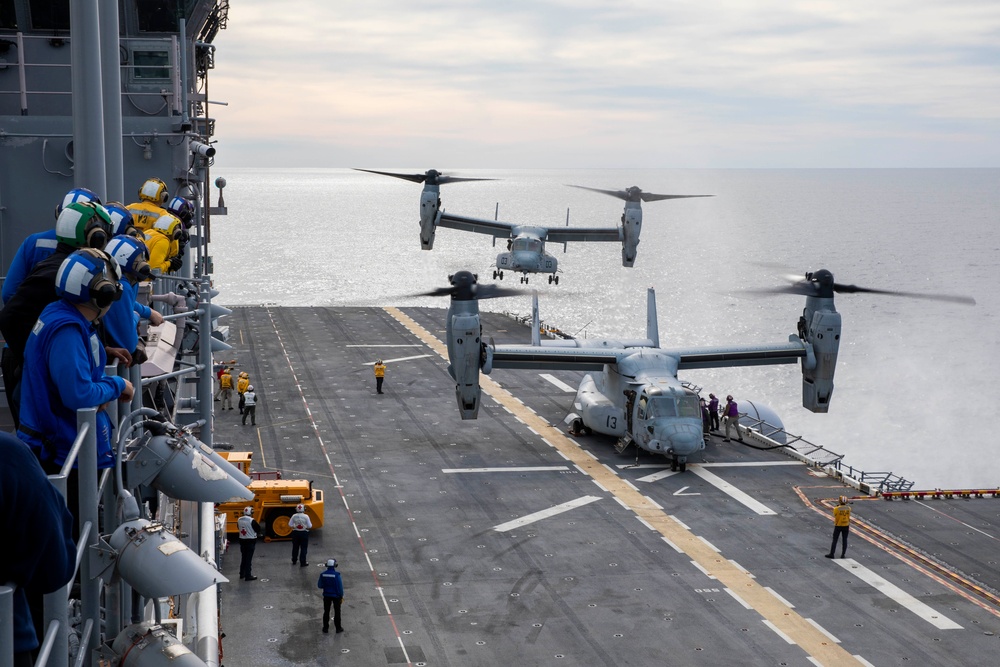 Flight Operations onboard USS Iwo Jima