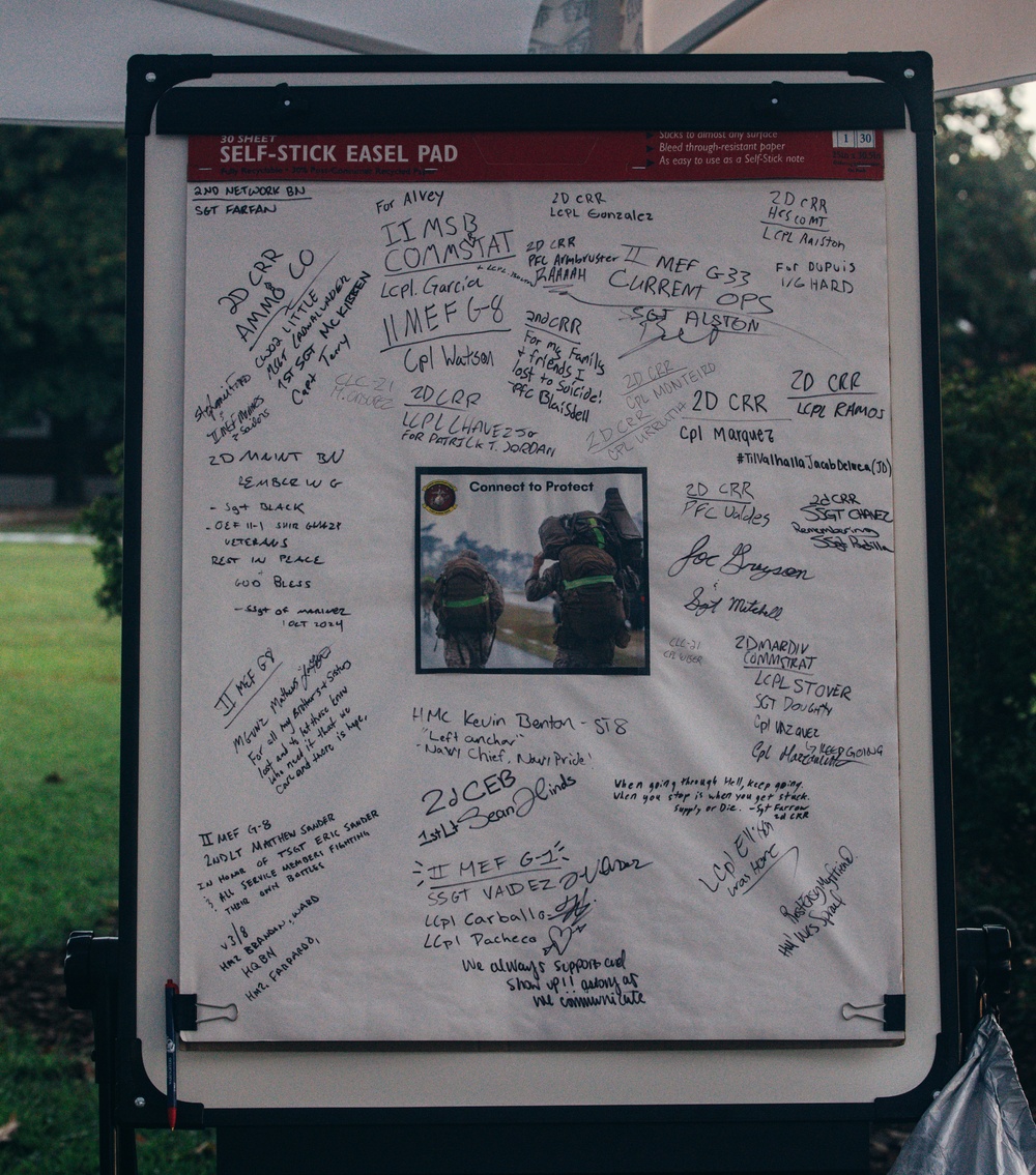 II MEF Marines Participate in Suicide Prevention Ruck