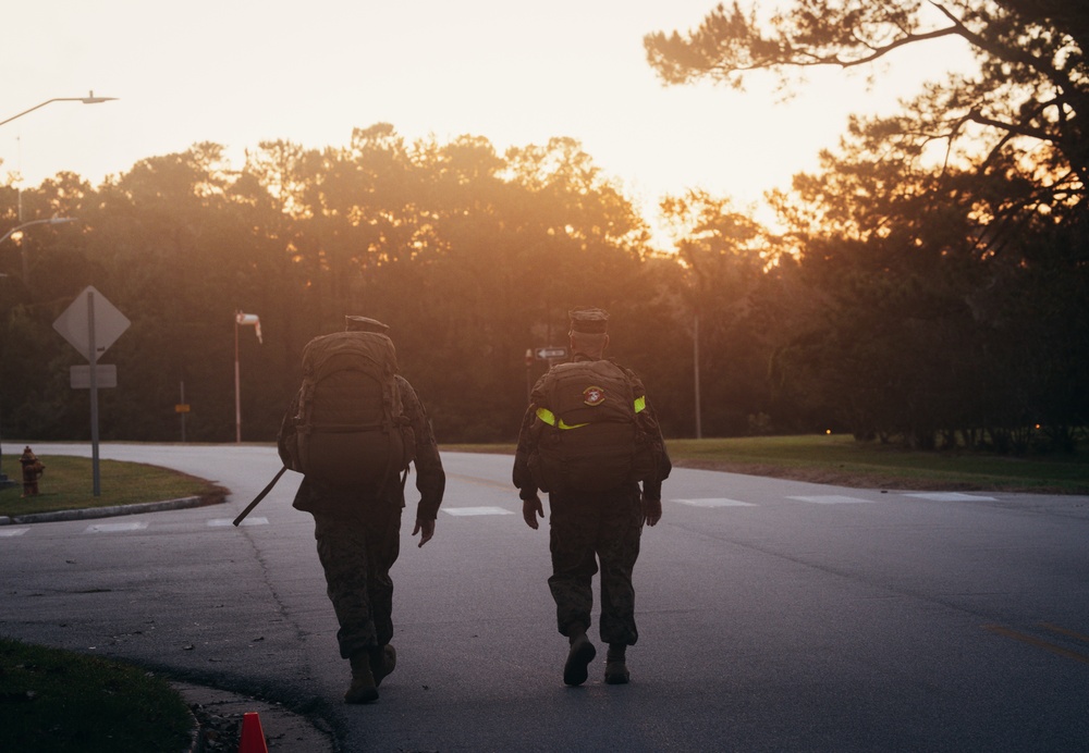 II MEF Marines Participate in Suicide Prevention Ruck